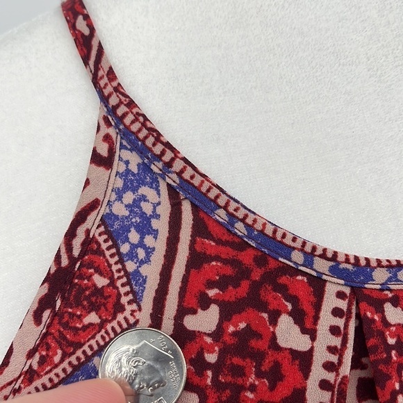 Violet & Claire Halter Top Red Blue Size Medium - Picture 6 of 9